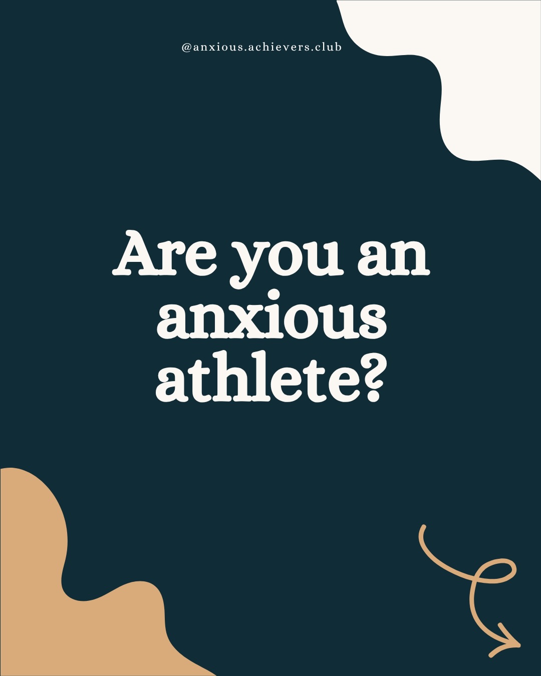 Are you an anxious athlete? Do you identify with the second slide?